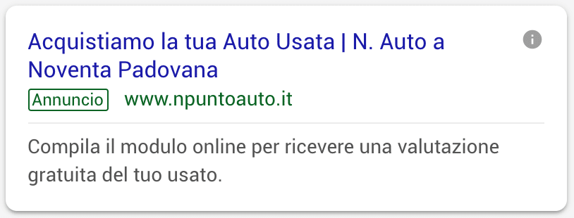 Annuncio Google Ads N Auto 2