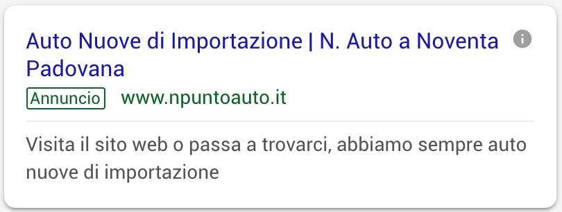 Annuncio Google Ads N Auto 3