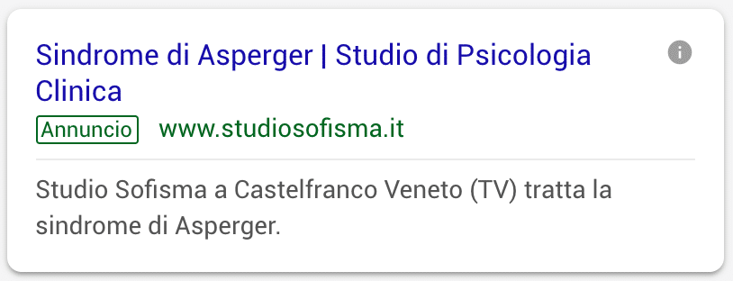 Annuncio Google Ads Studio Sofisma 4