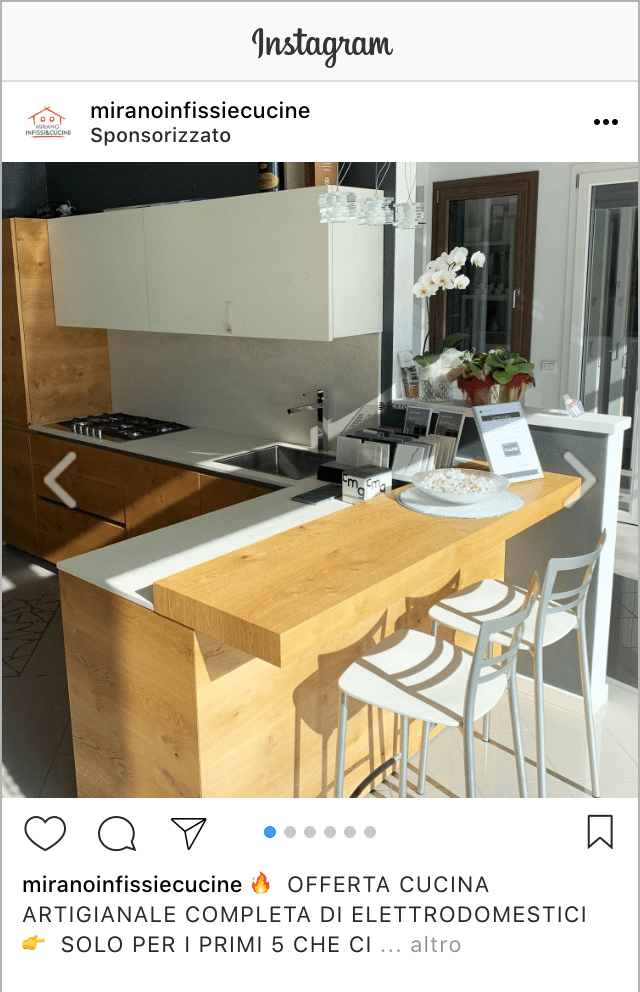 Esempio Showroom CucineProfilo Instagram: @miranoinfissiecucine