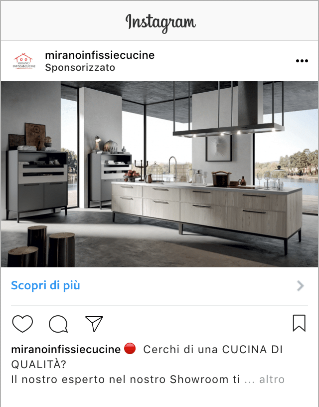 Esempio Showroom CucineProfilo Instagram: @miranoinfissiecucine
