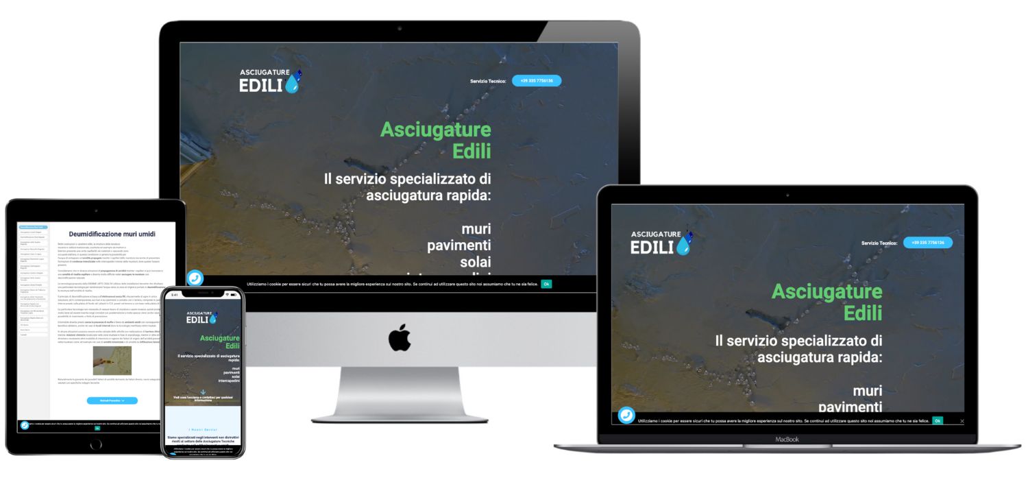 Landing Page per azienda specializzata in asciugature ediliLink: www.asciugatureedili.it