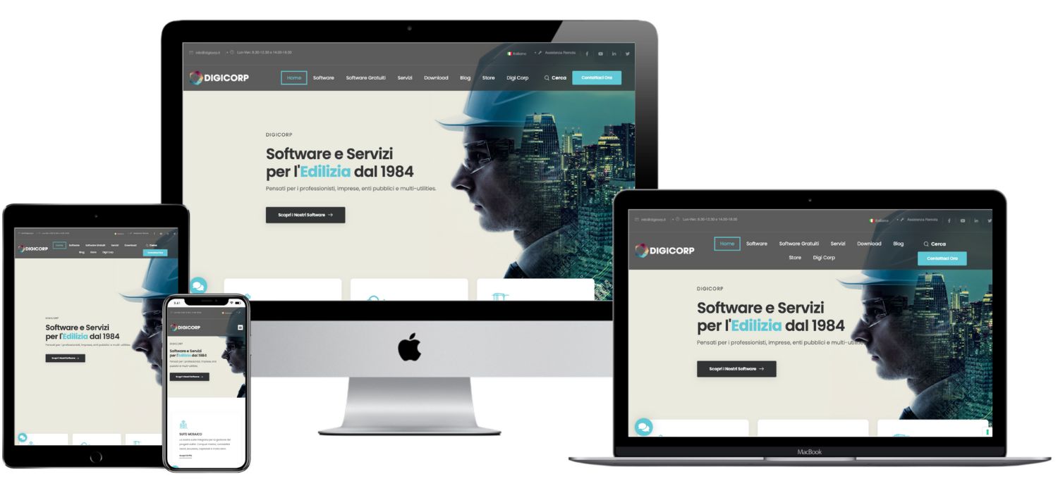 Sito Web ditta di software per l'ediliziaLink: www.digicorp.it