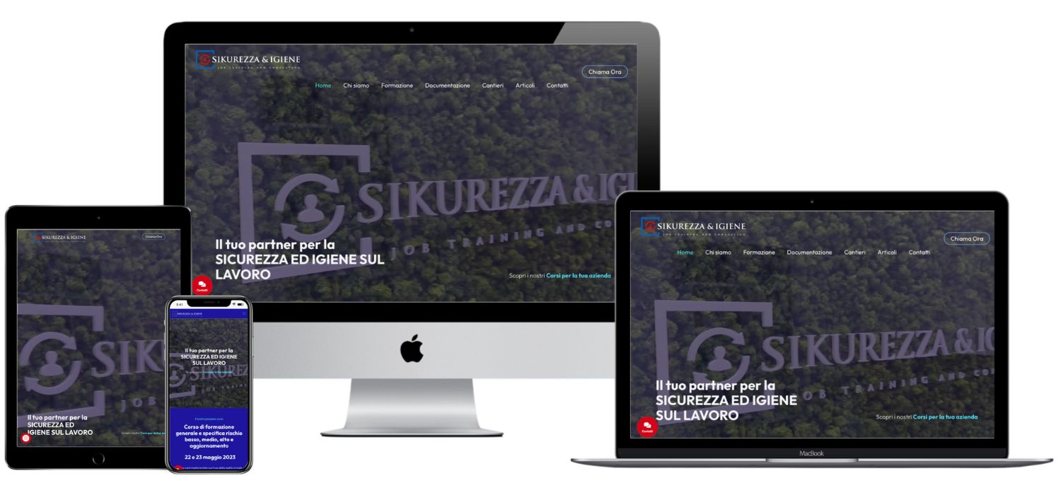 Sito Web azienda per la sicurezza e igiene sul lavoroLink: www.sikurezzaigiene.com