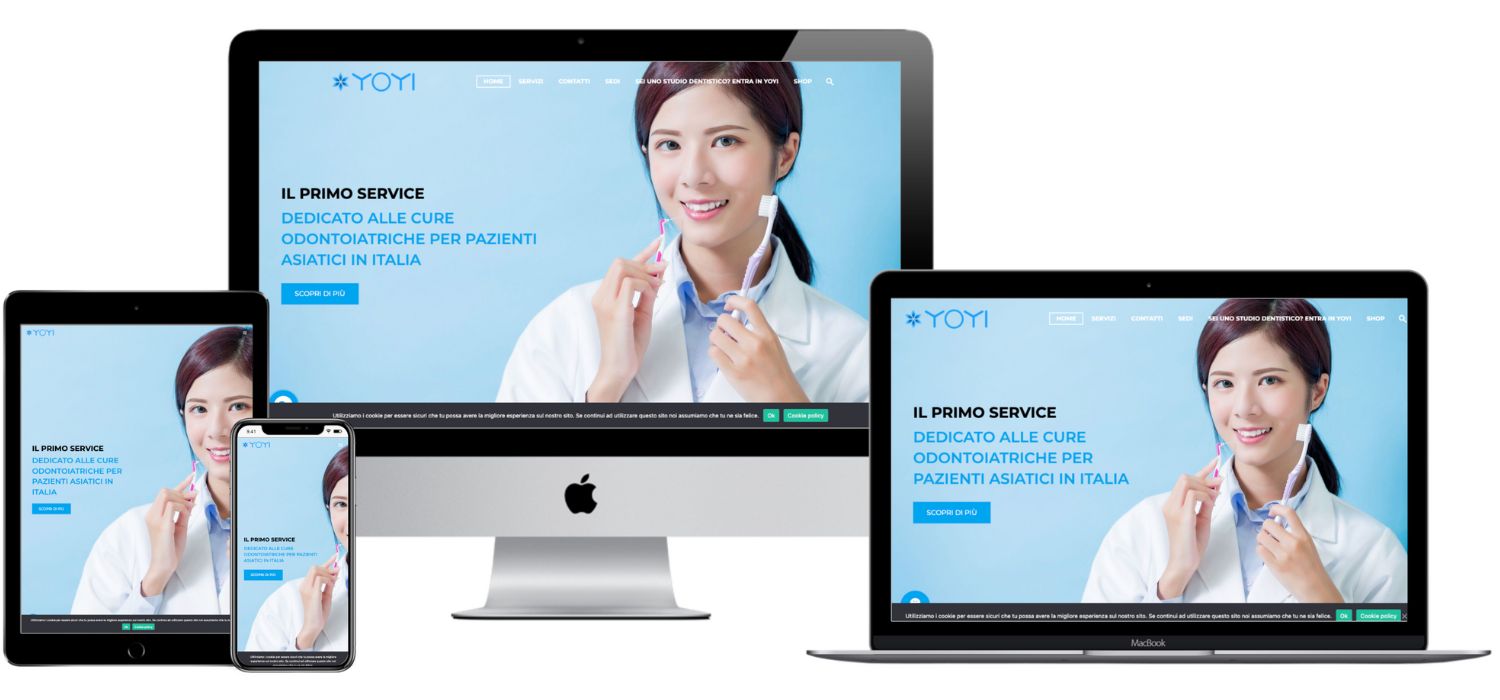Sito Web service cure odontoiatriche per pazienti asiatici in ItaliaLink: www.yoyi.it