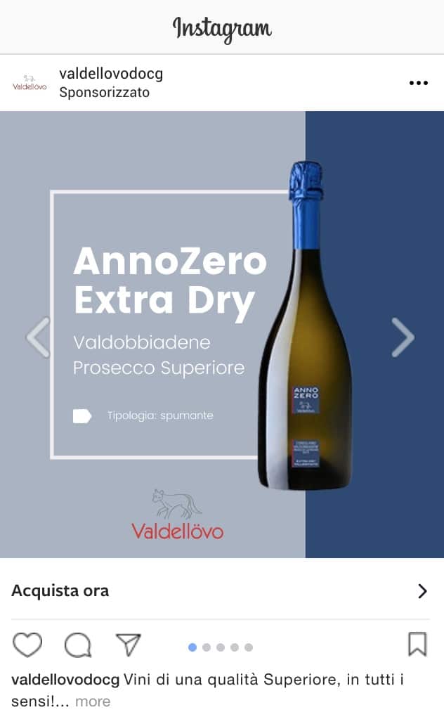 Esempio Sito EcommerceProfilo Instagram: @valdellovodocg