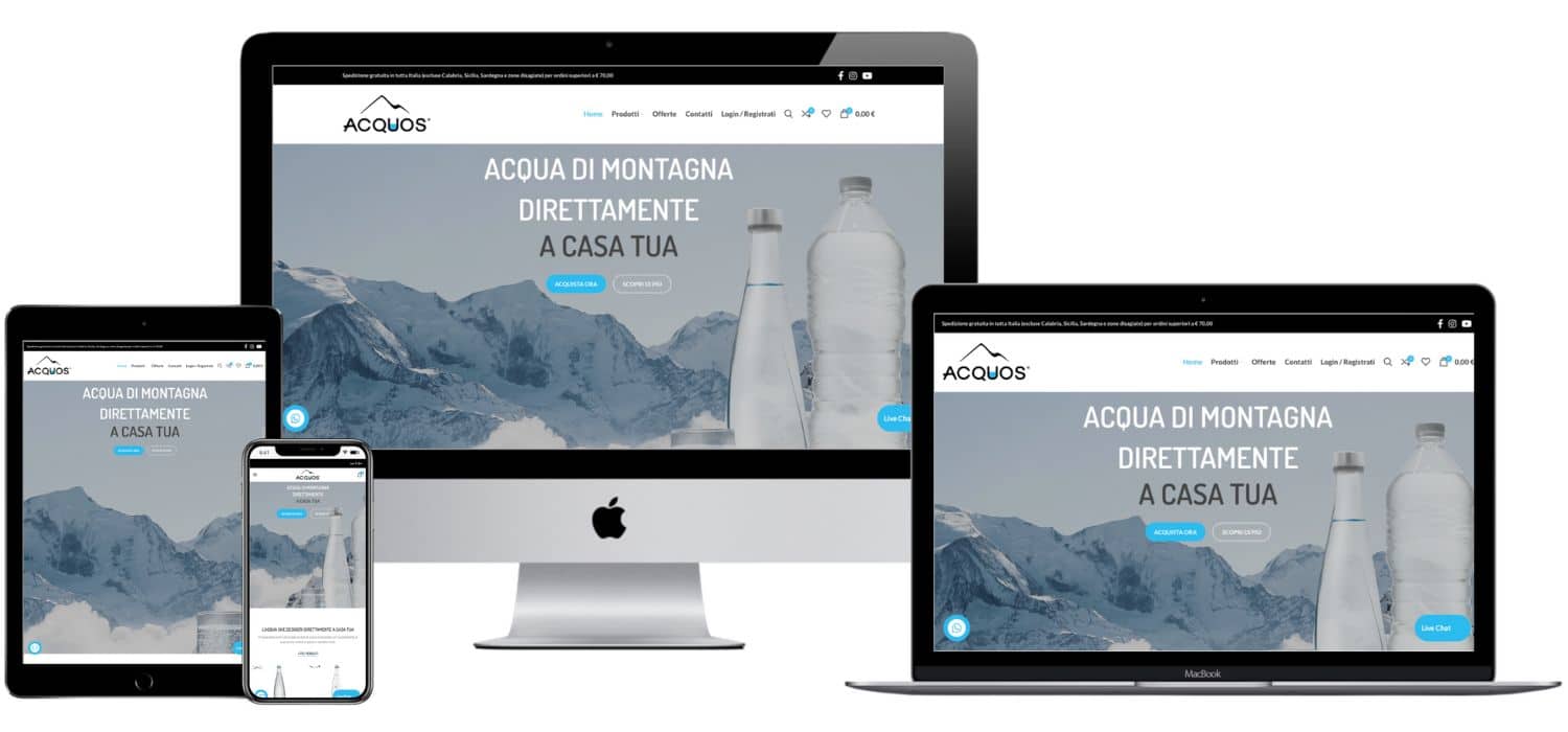 Sito Ecommerce acqua e bevande a domicilioLink: store.acquos.it