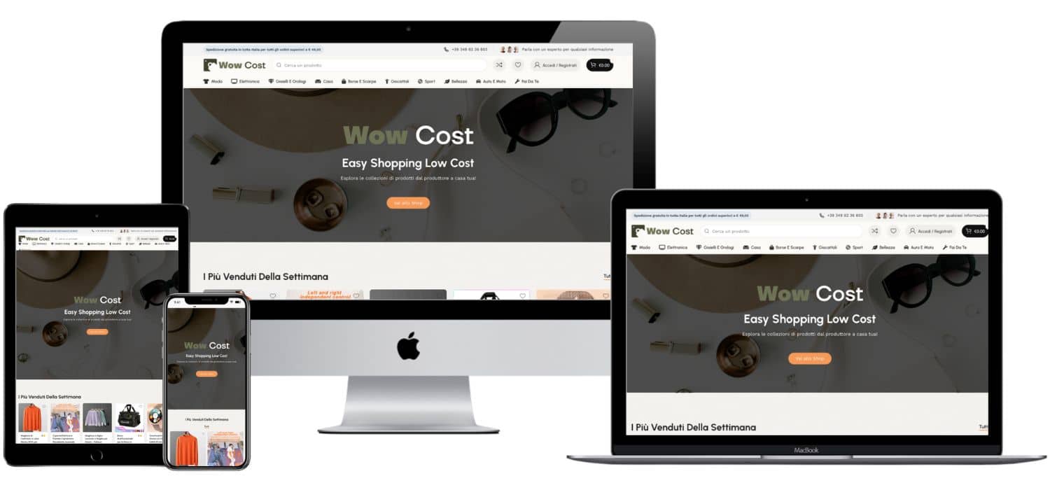 Sito Ecommerce merceologie vari settoriLink: www.wowcost.it