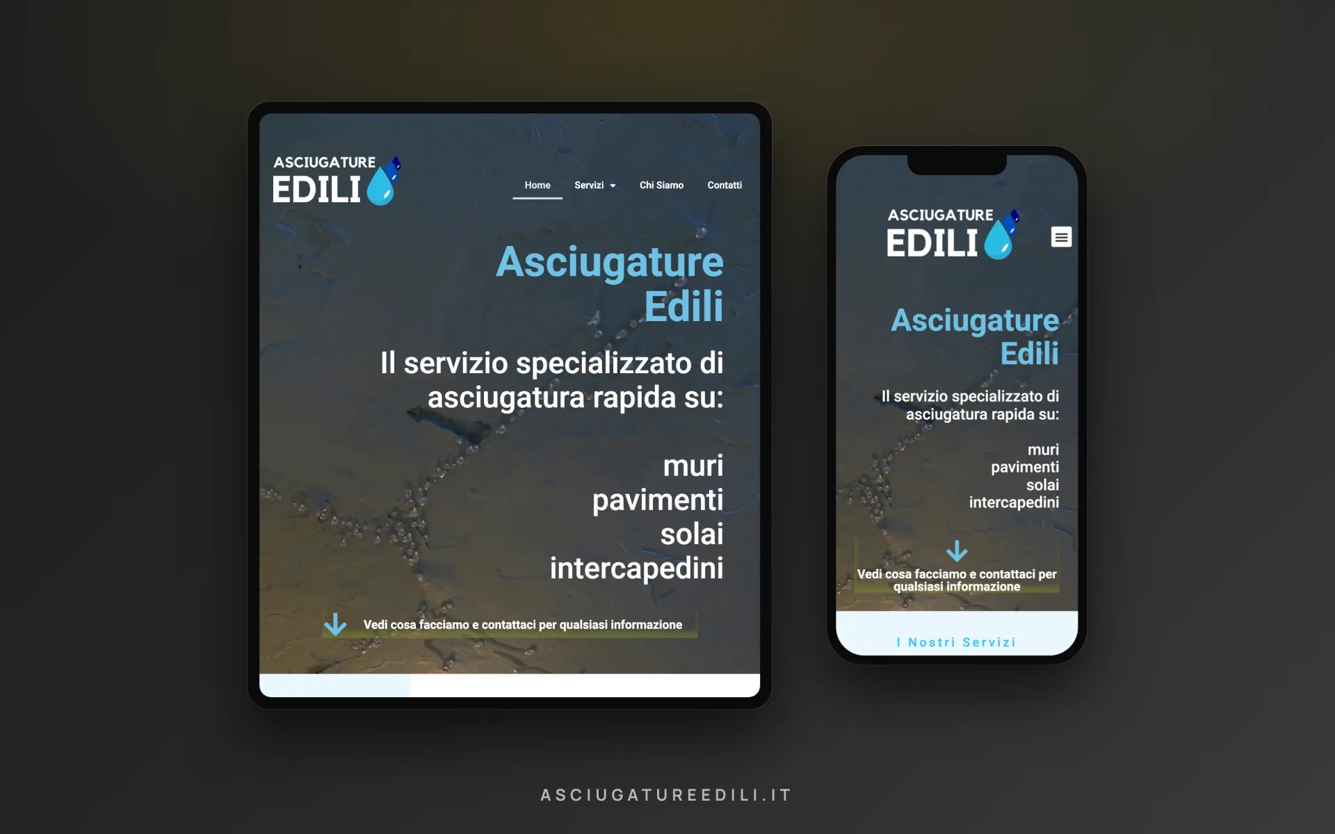 Asciugature Edili — tablet e smartphone