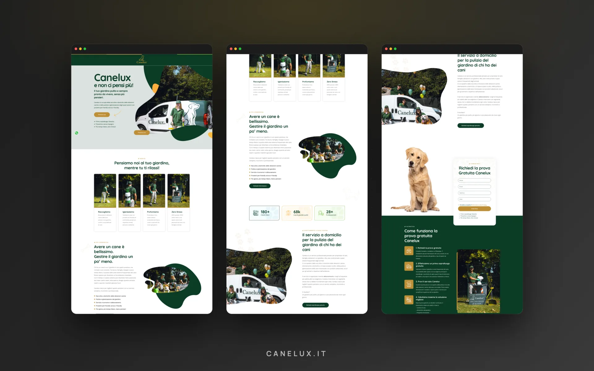 Canelux — pulizia giardini — la pagina per intero