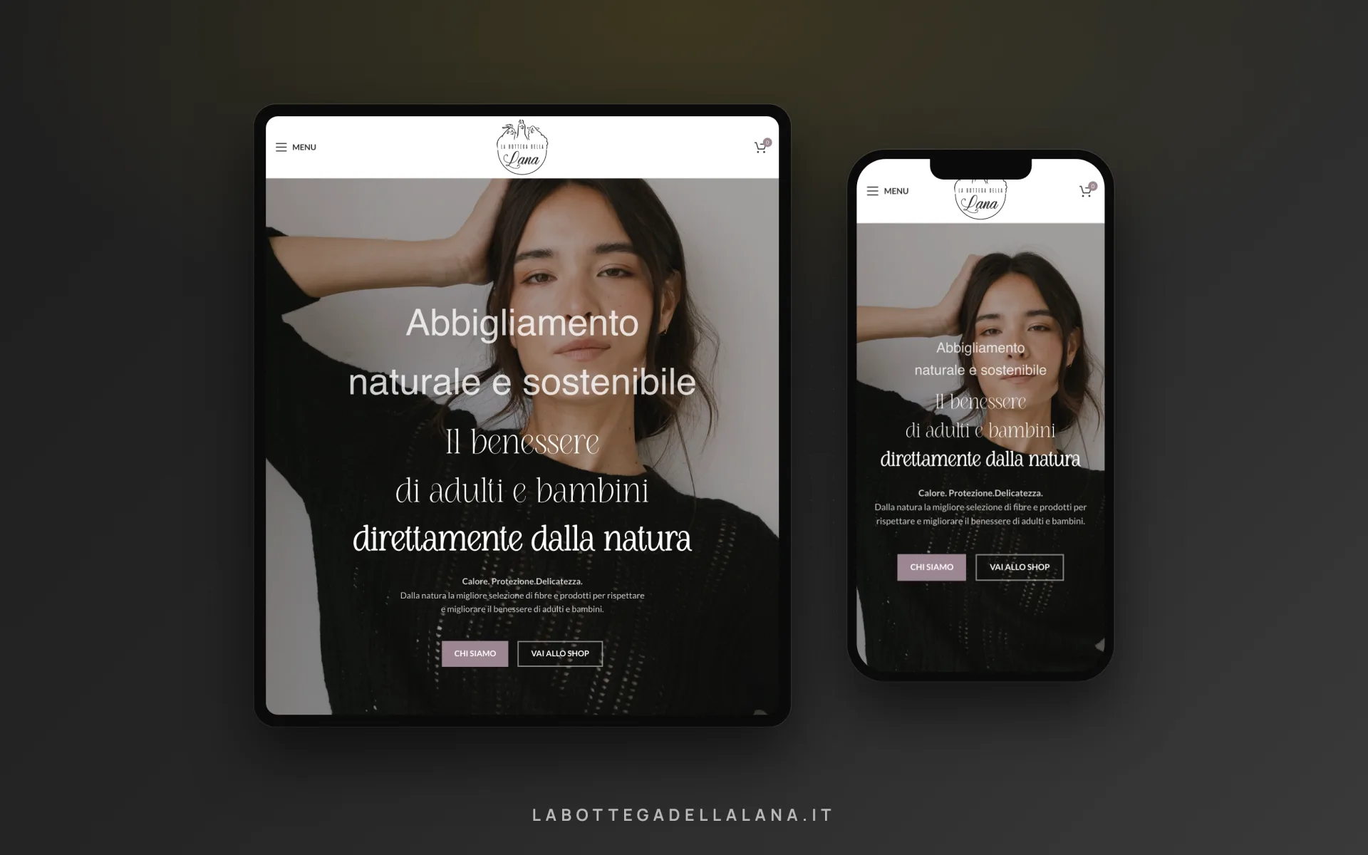 La Bottega della Lana — tablet e smartphone