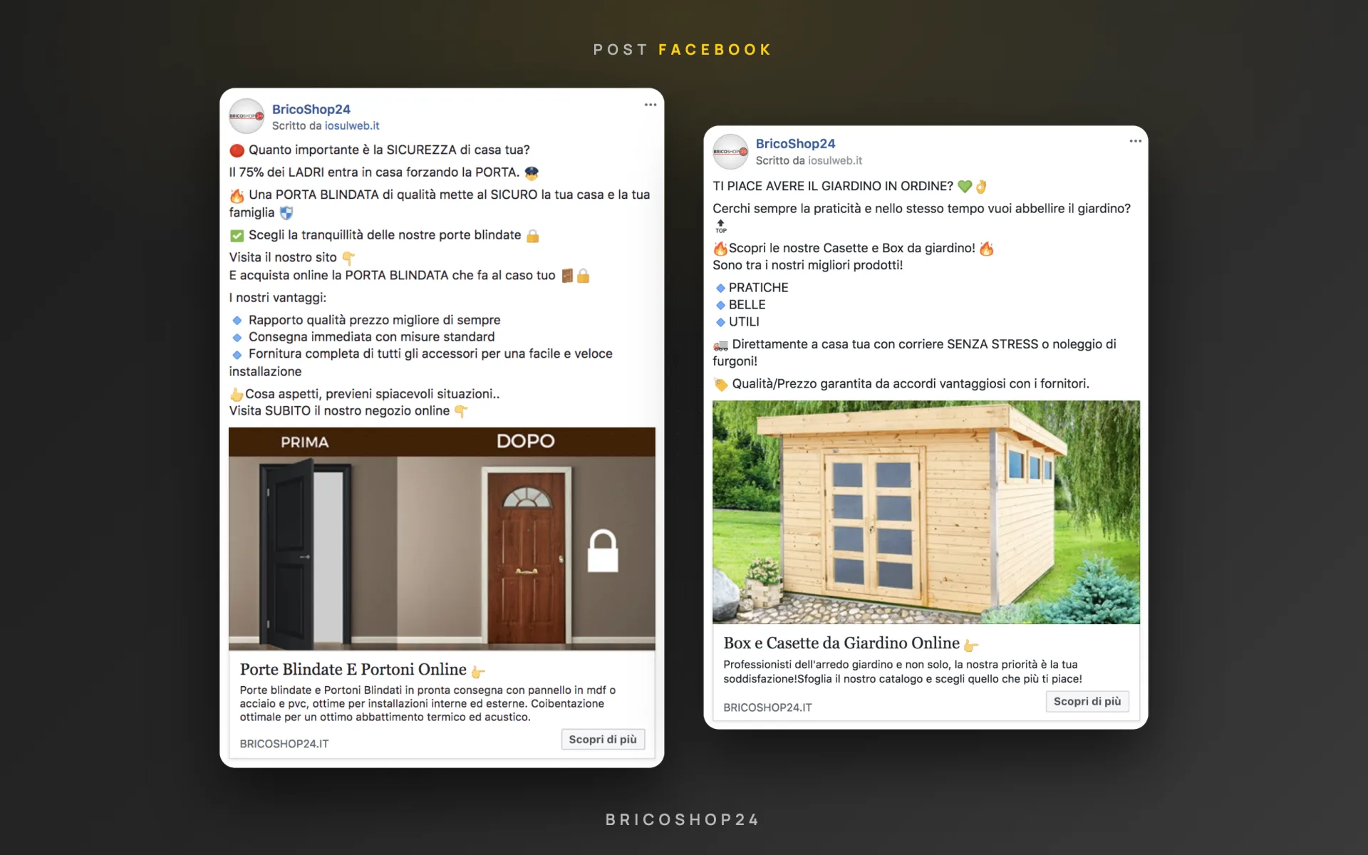 BricoShop24 — pagina Facebook — 1