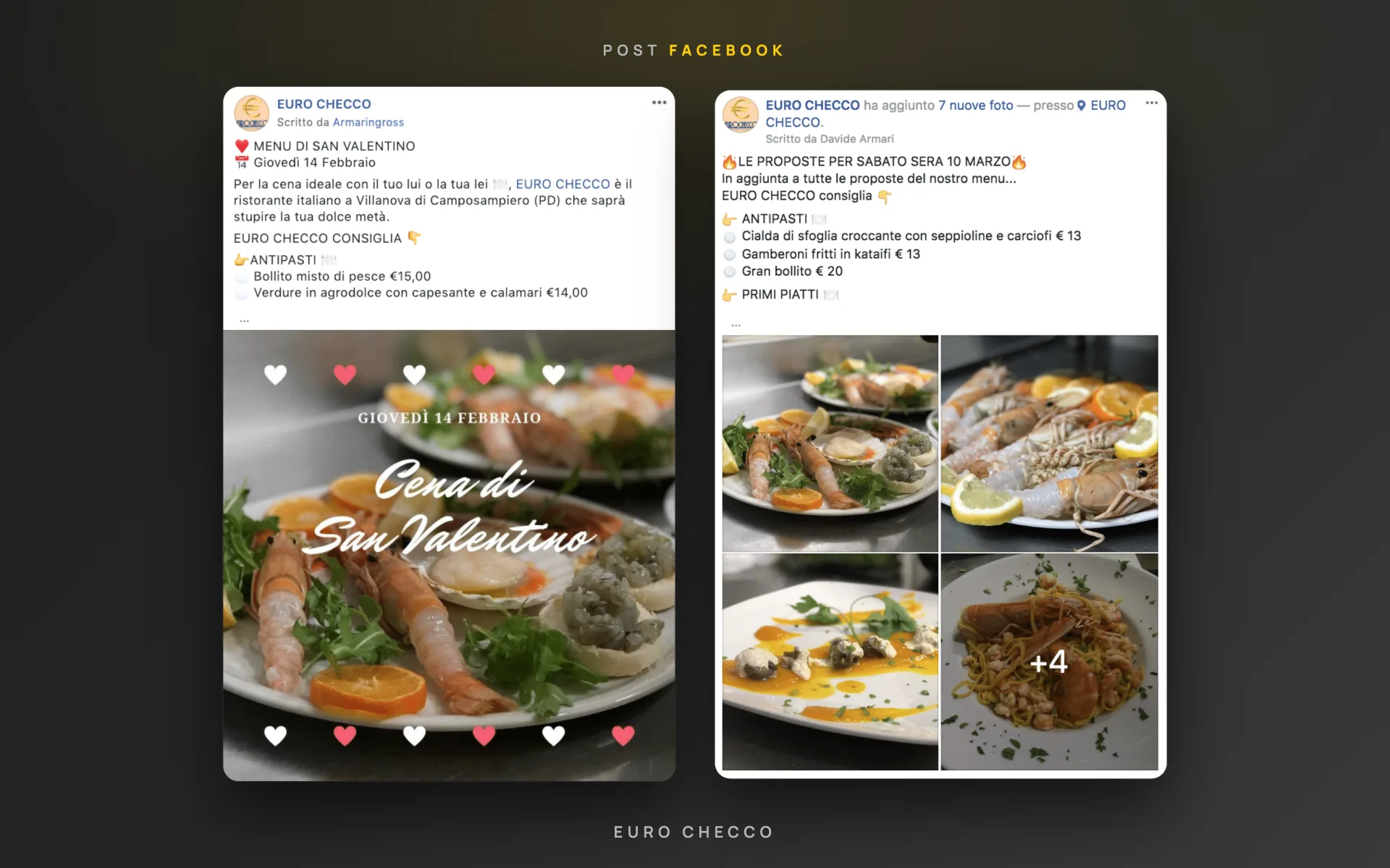 Euro Checco — ristorante pizzeria — pagina Facebook — 1