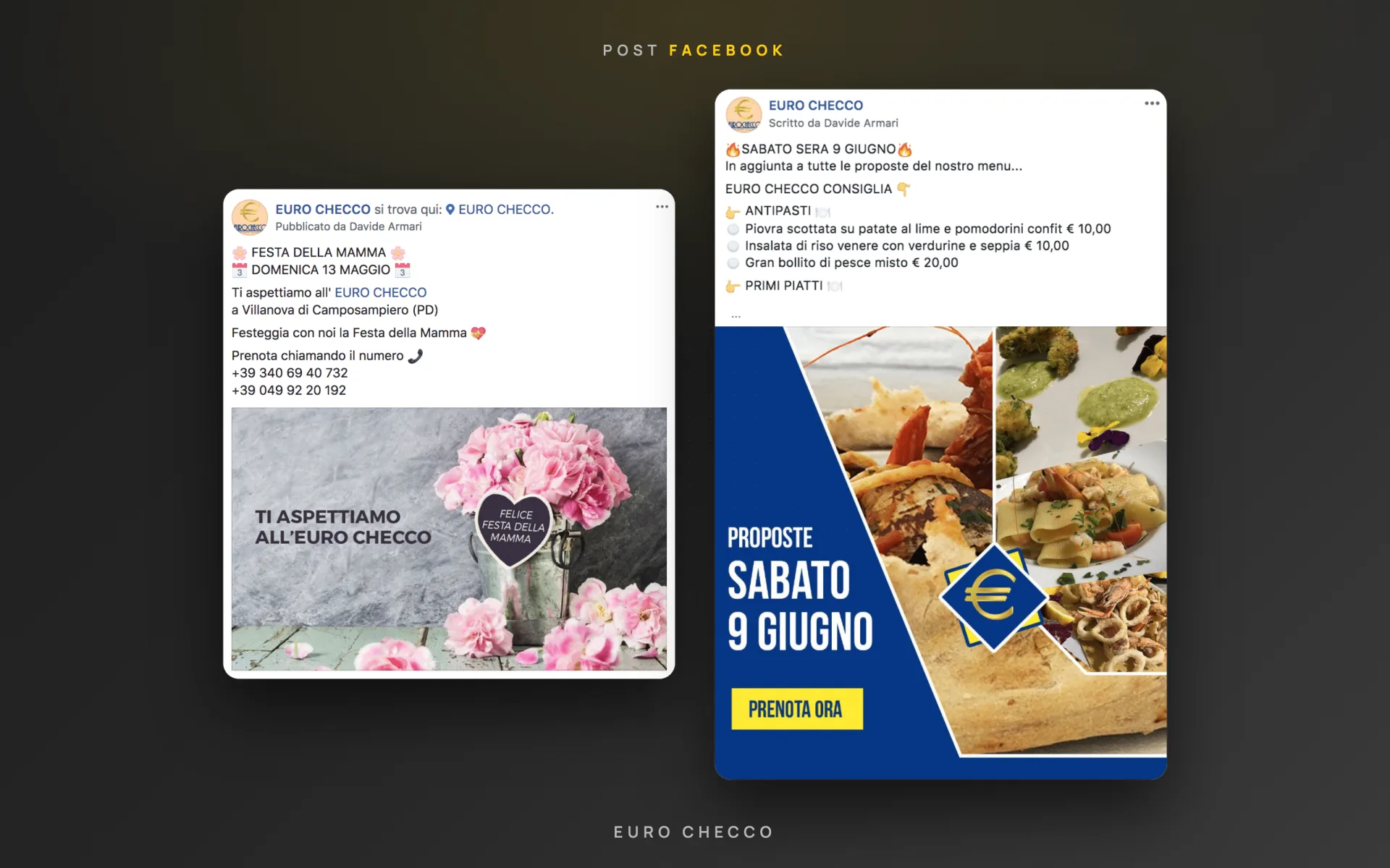 Euro Checco — ristorante pizzeria — pagina Facebook — 2