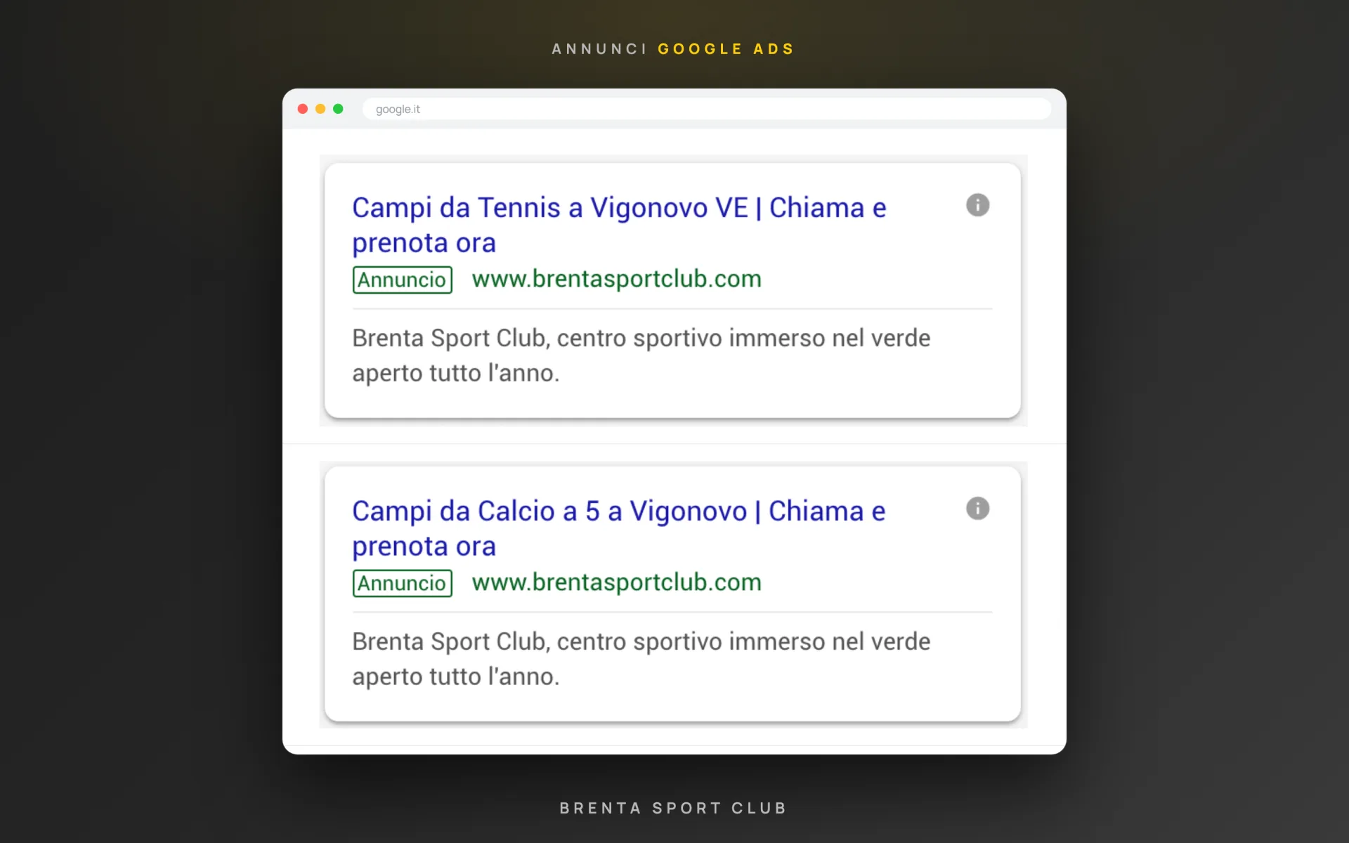 Brenta Sport Club — Google Ads — 1