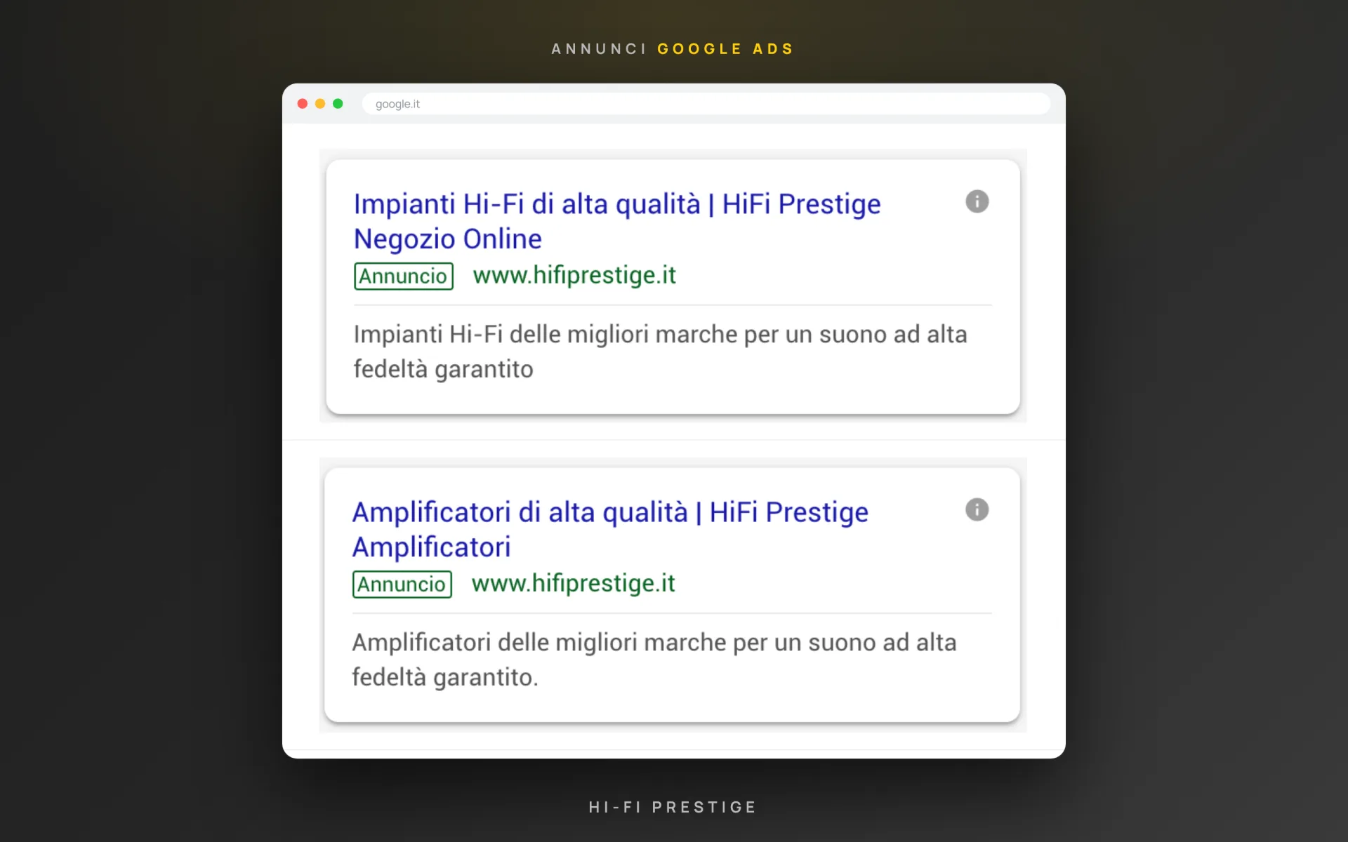 Hi-Fi Prestige — Google Ads — 1