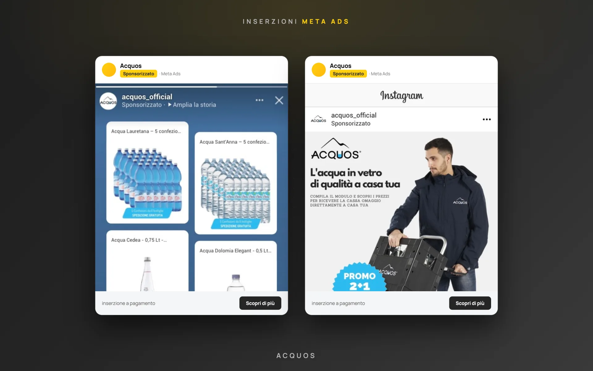 Acquos — distribuzione bevande a domicilio — Meta Ads — 2