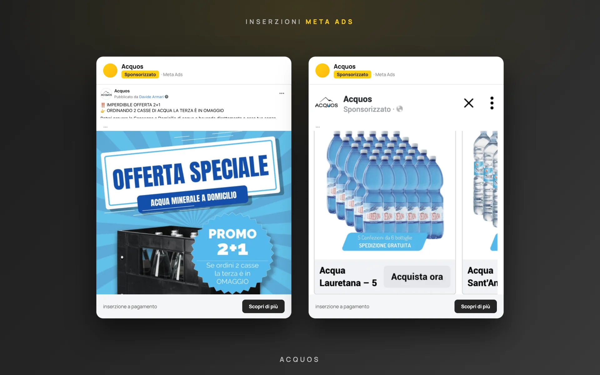 Acquos — distribuzione bevande a domicilio — Meta Ads — 3