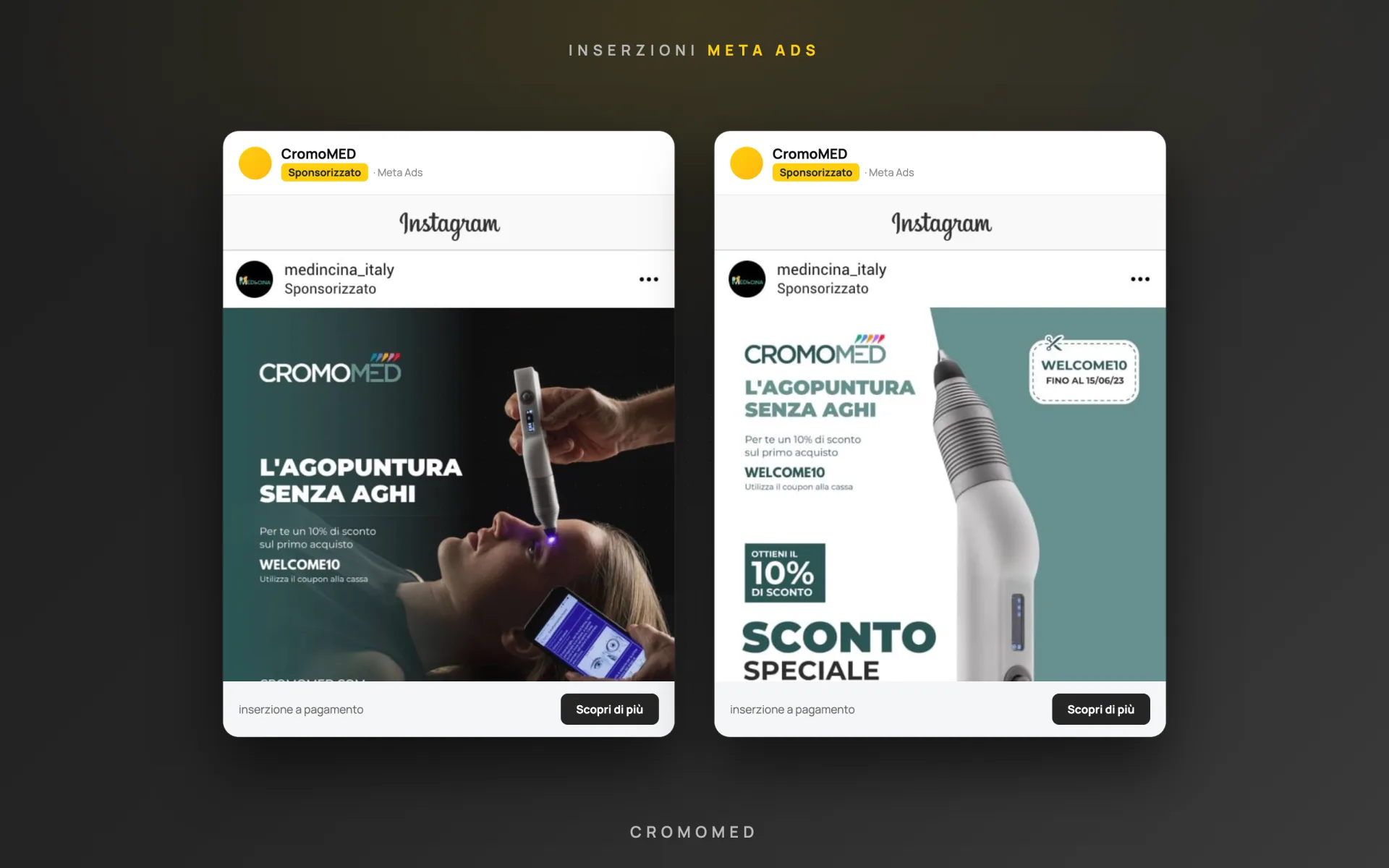 CromoMed — penna per cromopuntura — Meta Ads — 1