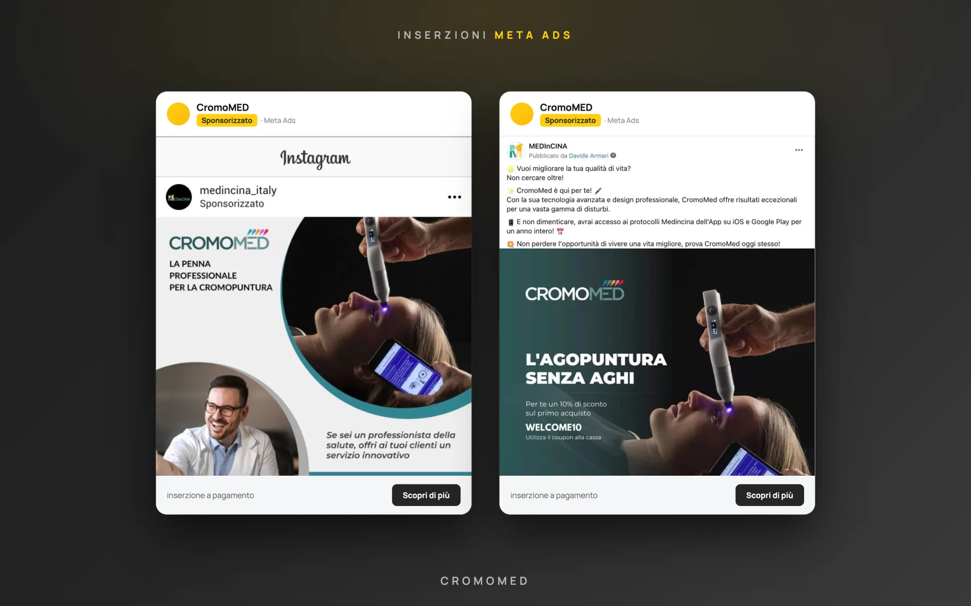 CromoMed — penna per cromopuntura — Meta Ads — 3