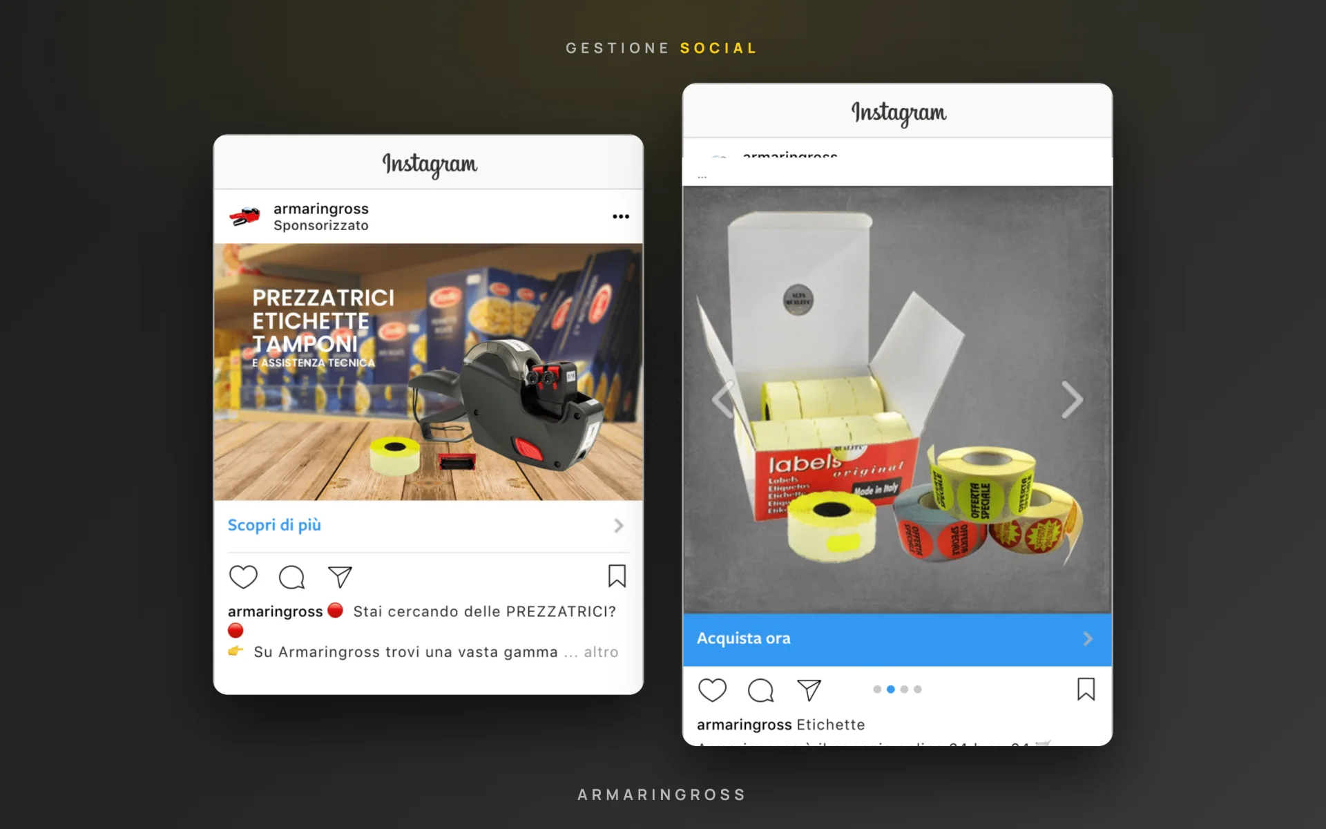 Armaringross — accessori per negozi — gestione social — 3