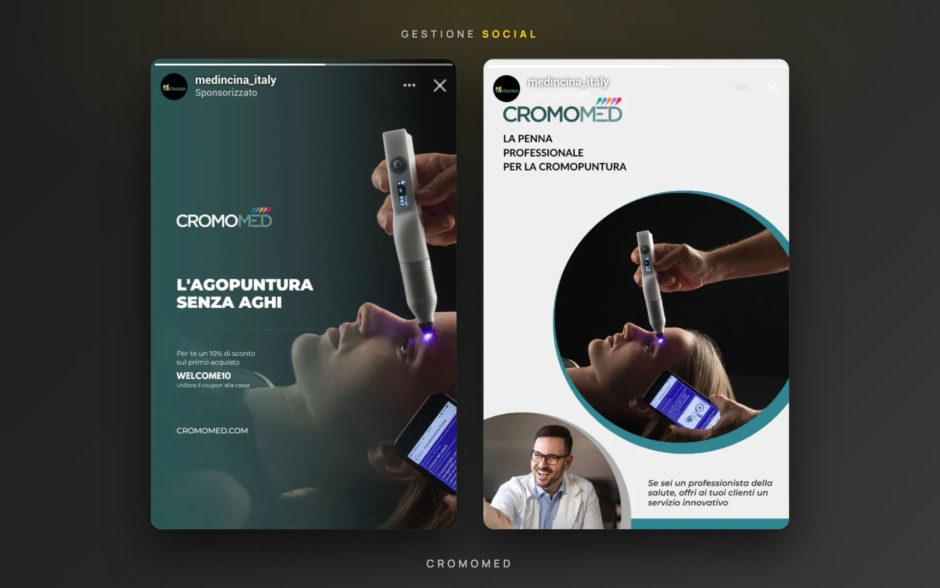 CromoMed — penna per cromopuntura — gestione social — 4