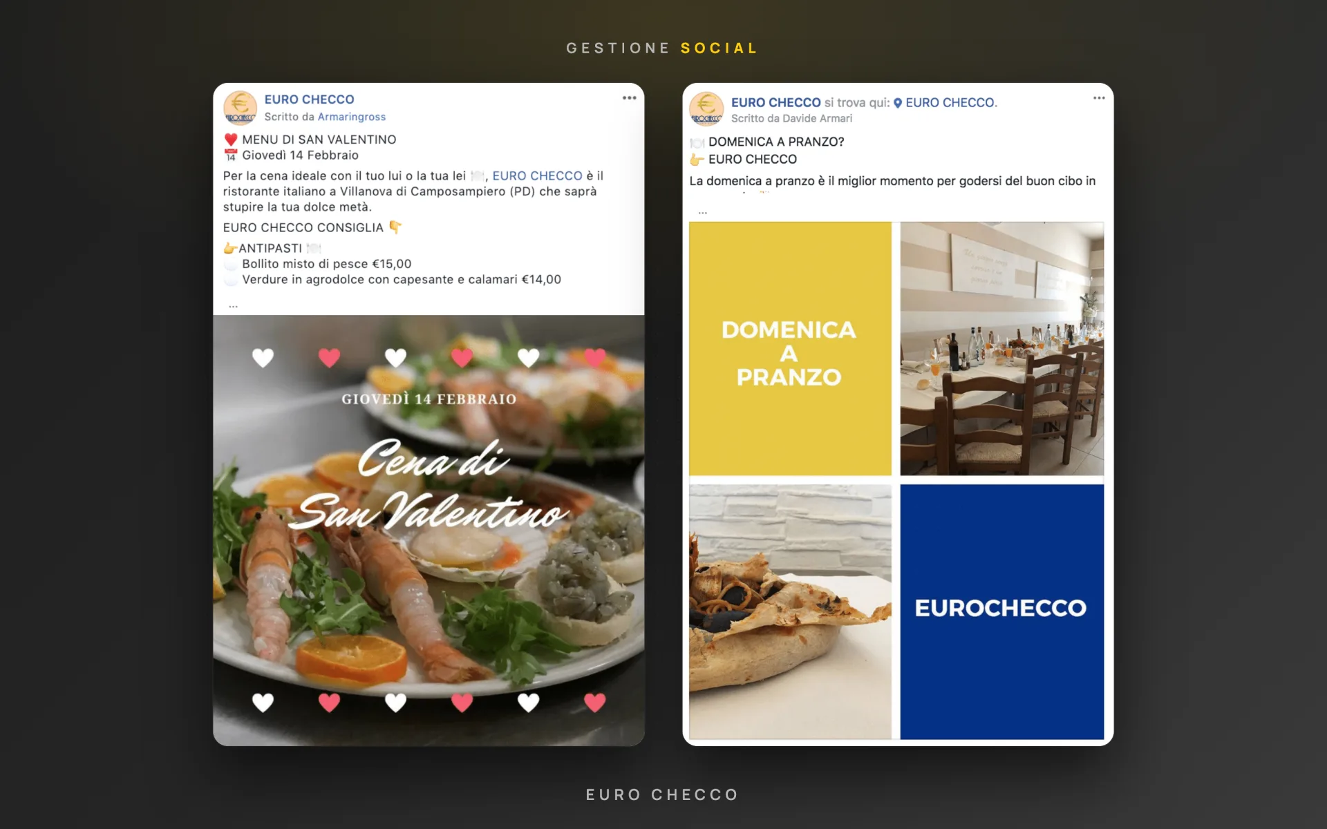 Euro Checco — ristorante pizzeria — gestione social — 1