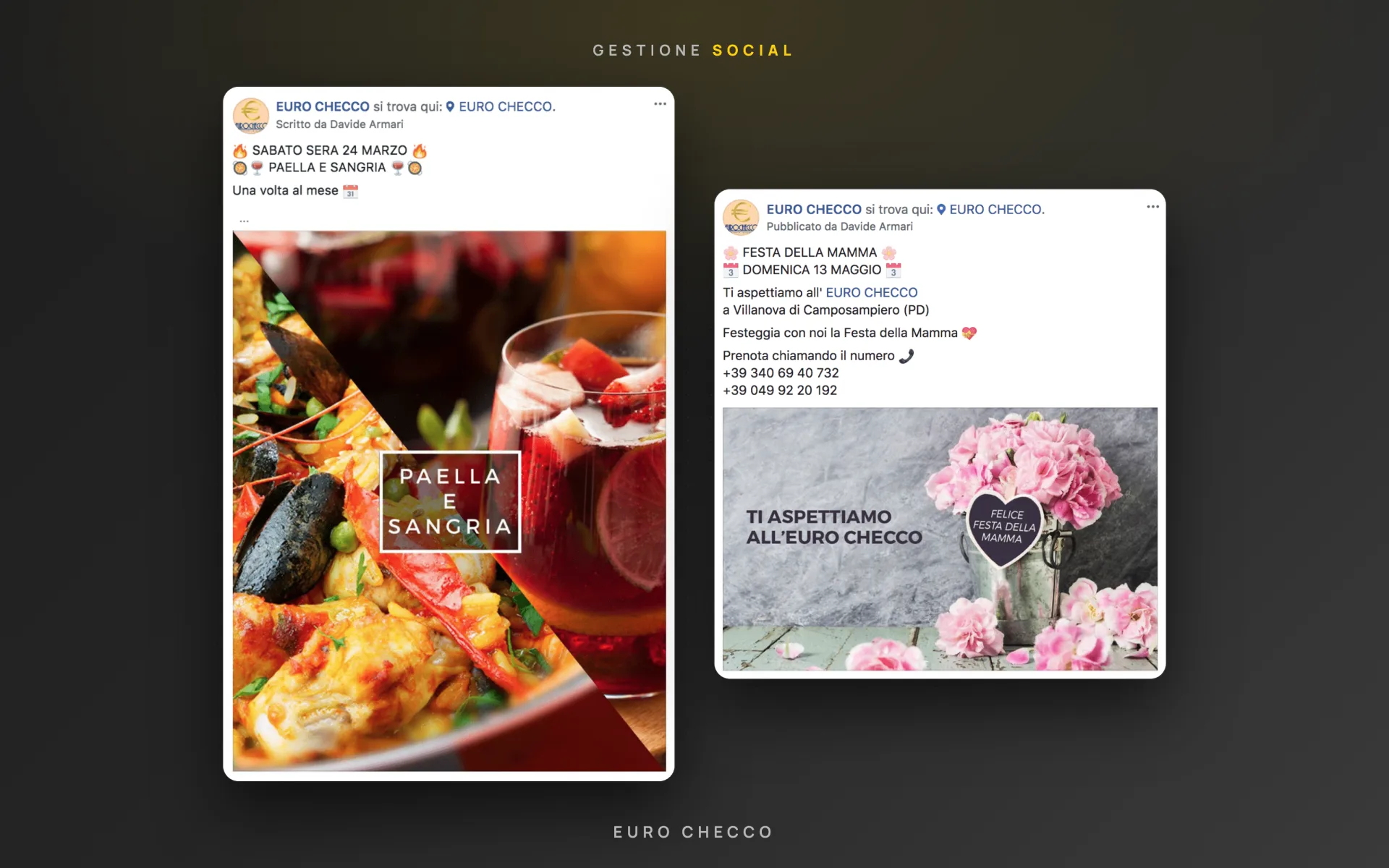 Euro Checco — ristorante pizzeria — gestione social — 2