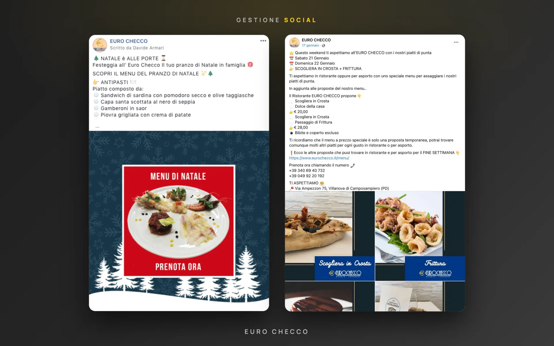 Euro Checco — ristorante pizzeria — gestione social — 4