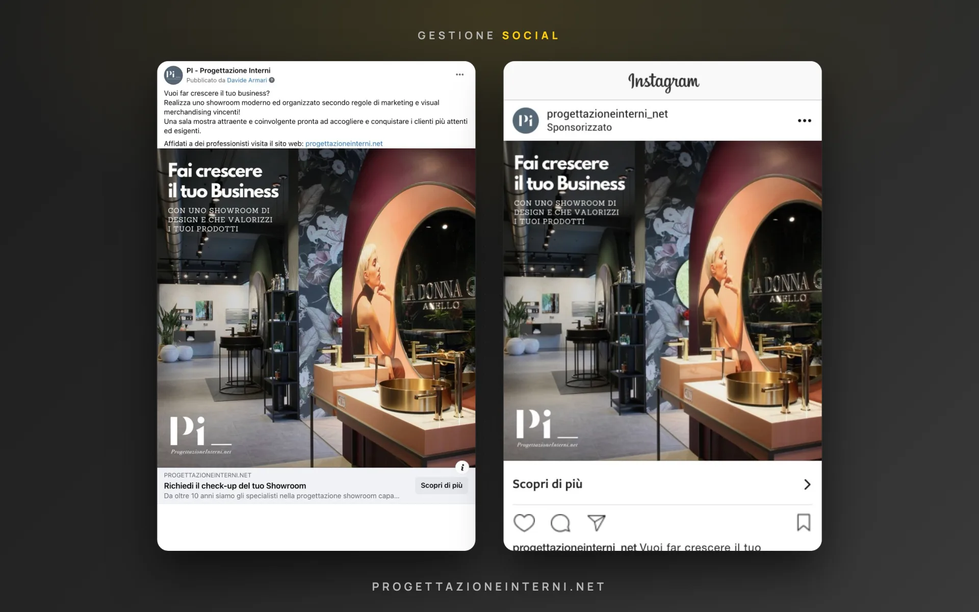 Progettazione Interni — gestione social — 3