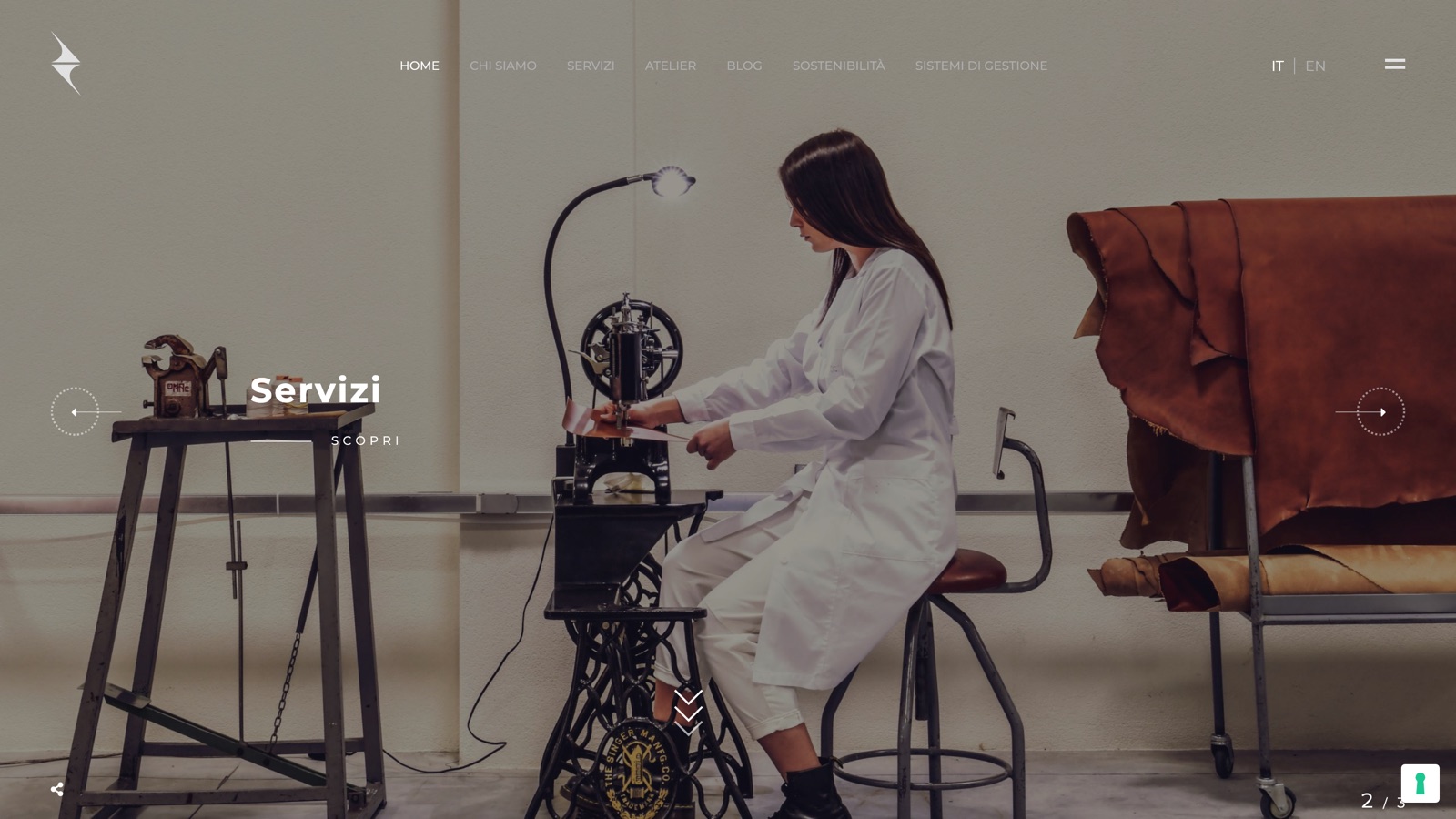 Home di Artigiani Veneziani dopo il restyling
